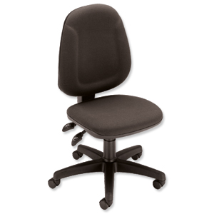Trexus Plus High Back Chair Asynchronous Seat W460xD450xH460-590mm Back H510mm Charcoal