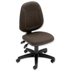 Trexus Plus High Back Chair Permanent Contact W460xD450xH460-590mm Backrest H510mm Charcoal Ident: 395A