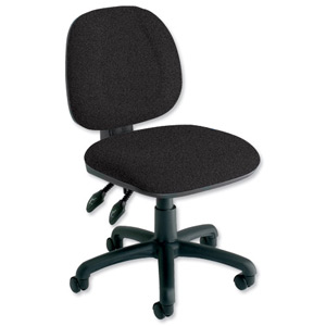 Trexus Plus Medium Back Chair Permanent Contact W460xD450xH480-590mm Back H400mm Charcoal Ident: 395B