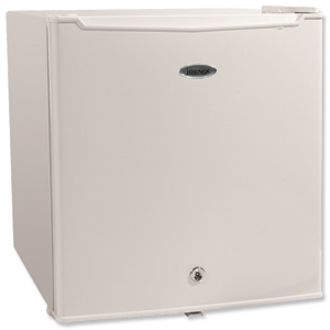 Igenix Compact Refrigerator Counter-top Lockable B-rated 42dB 20kg 50 Litre White Ref IG3710