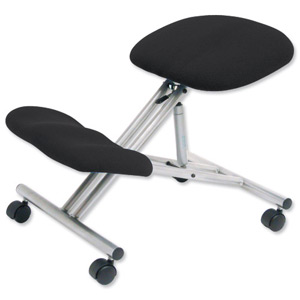 Trexus Kneeling Office Chair Steel Framed on Castors Gas Lift Seat H480-620mm Charcoal