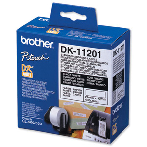 Brother Label Address Standard 29x90mm White Ref DK11201 [Roll of 400] Ident: 728A