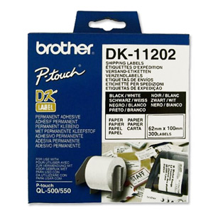 Brother Label Shipping 62x100mm White Ref DK11202 [Roll of 300] Ident: 728A