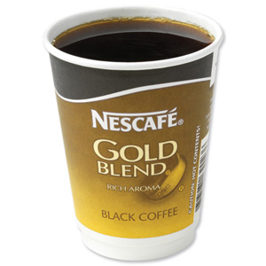 Nescafe & Go Gold Blend Black Coffee Foil-sealed Cup for Drinks Machine Ref 12033810 [Pack 8] Ident: 618B