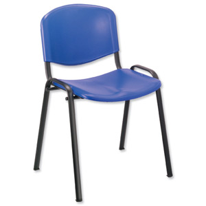 Trexus Stacking Chair Polypropene with Seat W460xD390xH430mm Blue Ident: 408B