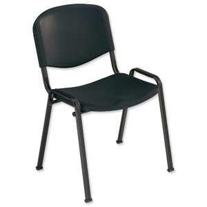 Trexus Stacking Chair Polypropene with Seat W460xD390xH430mm Black