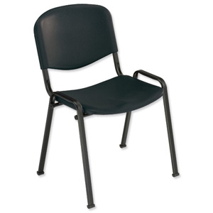 Trexus Stacking Chair Polypropene with Seat W460xD390xH430mm Black Ident: 408B