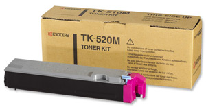 Kyocera TK-520M Laser Toner Cartridge Page Life 4000pp Magenta Ref 1T02HJBEU0 Ident: 821S