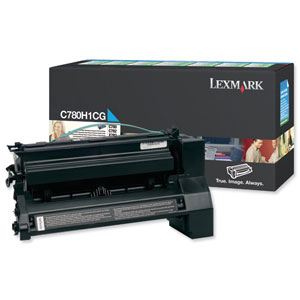 Lexmark Laser Toner Cartridge Return Program High Yield Page Life 10000pp Cyan Ref C780H1CG