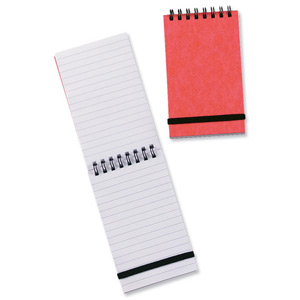 Summit Notebook Wirebound with Elastic Band Feint Ruled 60gsm 192pp 127x76mm Ref 100080058 [Pack 10] Ident: 47C