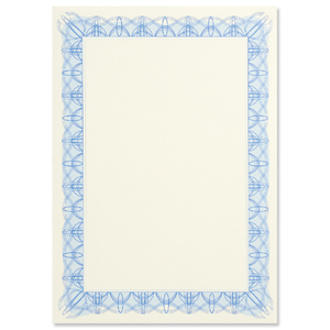 Certificate Papers with Foil Seals 90gsm A4 Blue [Pack 30] Ident: 18C