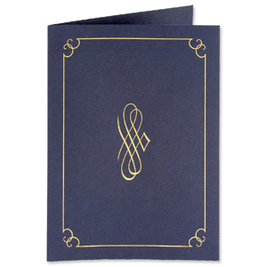 Certificate Covers Linen Finish Heavyweight Card Stock 290g Blue [Pack 5]