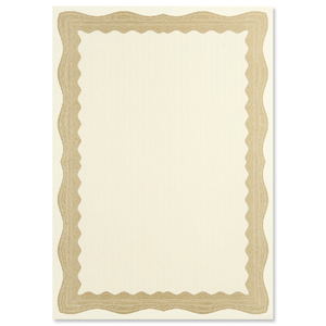 Certificate Papers with Foil Seals 90gsm A4 Bronze Wave [Pack 30] Ident: 18C