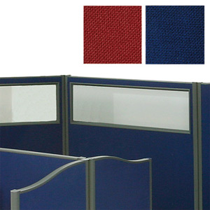 Trexus Plus Top Vision Screen Floor-standing with Window W1600xD52xH1500mm Royal Blue