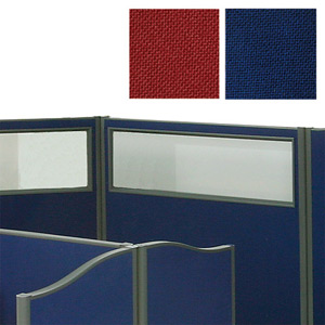 Trexus Plus Top Vision Screen Floor-standing with Window W1600xD52xH1200mm Royal Blue Ident: 446B