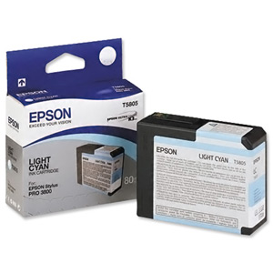 Epson T5805 Inkjet Cartridge Capacity 80ml Light Cyan Ref C13T580500