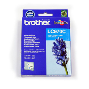Brother Inkjet Cartridge Page Life 300pp Cyan Ref LC970C Ident: 791F