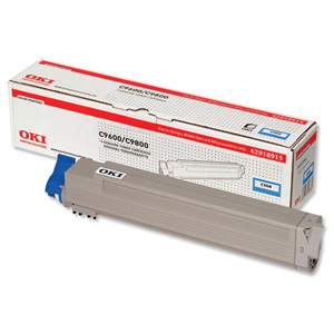 OKI Laser Toner Cartridge Page Life 15000pp Cyan Ref 42918915