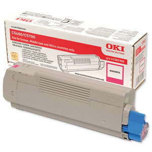 OKI Laser Toner Cartridge Page Life 2000pp Magenta Ref 43381906