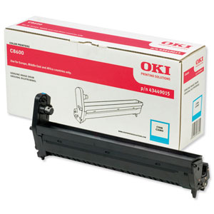 OKI Laser Drum Unit Page Life 20000pp Cyan Ref 43449015