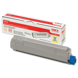 OKI Laser Toner Cartridge Page Life 6000pp Yellow Ref 43487709