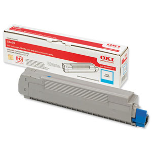 OKI Laser Toner Cartridge Page Life 6000pp Cyan Ref 43487711 Ident: 828B