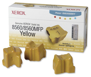 Xerox Ink Sticks Solid Page Life 3400pp Yellow Ref 108R00725 [Pack 3]