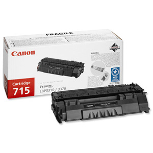 Canon CRG-715 Laser Toner Cartridge Page Life 3000pp Black Ref 1975B002 Ident: 798W