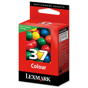 Lexmark No. 37 Inkjet Cartridge Return Program Page Life 150pp Colour Ref 18C2140E Ident: 823A