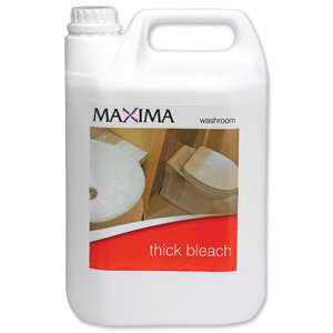 Maxima Thick Bleach Disinfecting for Drains and Toilets 5 Litres Ref VSEMAXTB [Pack 2]