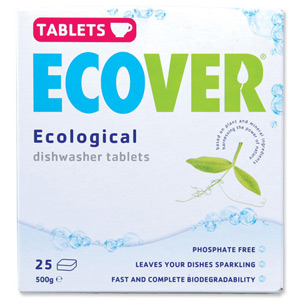 Ecover Dishwasher Tablets Environmentally-friendly Ref VEVDT [Pack 25]