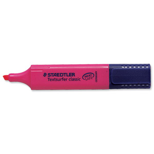 Staedtler Textsurfer Classic Highlighter Inkjet-safe Line Width 2.5-4.7mm Pink Ref 36423 [Pack 10] Ident: 99D