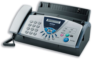 Brother Thermal Fax Machine T104 9.6Kbps Modem 0.25Mb Memory 2.7Kg W302xD186xH132mm Ref FAXT104U1