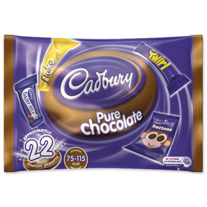 Cadbury Variety Treatsize Selection Chocolates 22 Bars in 345g Bag Ref A07034 Ident: 622C