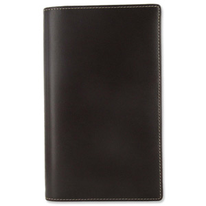 Filofax Cuban Personal Organiser Italian Leather for Refills 95x171mm Slimline Brown Ref 024833