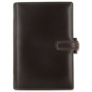 Filofax Cuban Personal Organiser Italian Leather for Refills 95x171mm Personal Brown Ref 024805