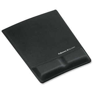 Fellowes Professional Fabric Mouse Pad Wrist Rest Microban Cushioned Black Ref 9181201 Ident: 738G