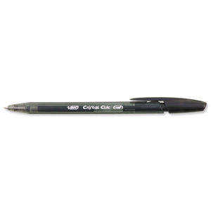 Bic Cristal Clic Gel Pen Tip 0.8mm Line 0.6mm Black Ref 878975 [Pack 20] Ident: 71F