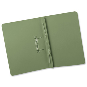 Guildhall Transfer Spring Files Heavyweight 420gsm Capacity 38mm Foolscap Green Ref 211/7002Z [Pack 25] Ident: 198E