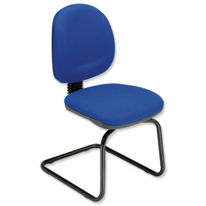 Trexus Plus Cantilever Visitors Chair Back H400mm Seat W460xD450xH470mm Blue Ident: 395D