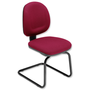 Trexus Plus Cantilever Visitors Chair Back H400mm Seat W460xD450xH470mm Burgundy Ident: 395D