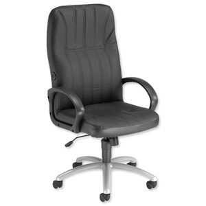 Trexus Lumb-Air Executive Armchair Back H660mm W510xD460xH440-540mm Leather Ref SP9090LV
