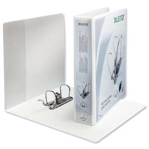 Leitz Presentation Lever Arch File 180degree Opening 80mm Spine A4 White Ref 42250001 [Pack 10]