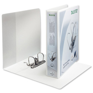 Leitz Presentation Lever Arch File 180degree Opening 80mm Spine A4 White Ref 42250001 [Pack 10] Ident: 222A