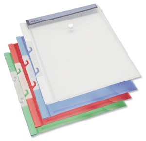 Rexel Active Popper Pocket Rigid Spine Extra for 150 Sheets A4 Portrait Assorted Ref 2102194 [Pack 5]