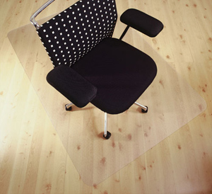 Chair Mat Anti Slip Protective Adhesive for Hard Floors Rectangular 1190x890mm Translucent Ident: 500B