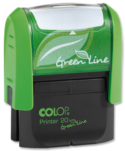 Colop Printer 20 Green Line Custom Stamp Self-Inking 4 Lines Text Imprint 37x13mm Ref 1082802204