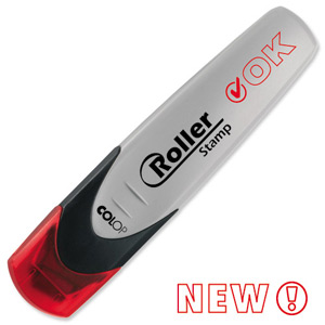 Colop Roller Stamp NEW Pre-Inked Clip-On Lid Text Height 7.5mm Ref 5591404090