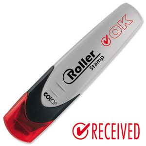 Colop Roller Stamp RECEIVED Pre-Inked Clip-On Lid Text Height 7.5mm Ref 5591404150