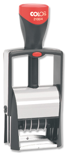 Colop 2100/4 Classic Line Date Stamp Self-Inking Metal Frame 12 Years Imprint 22x4mm Black Ref 2352104000
